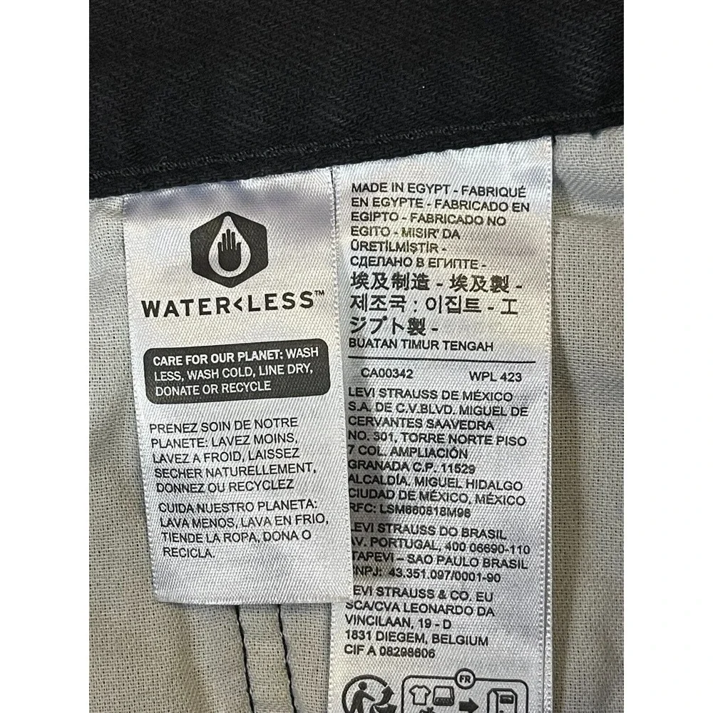 Levis Jeans Mens 42x32 Black 501‎ XX Denim Button Fly Casual Straight Adult
